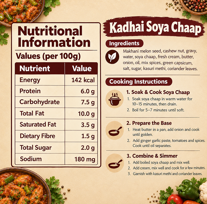 Kadhai Soya Chaap